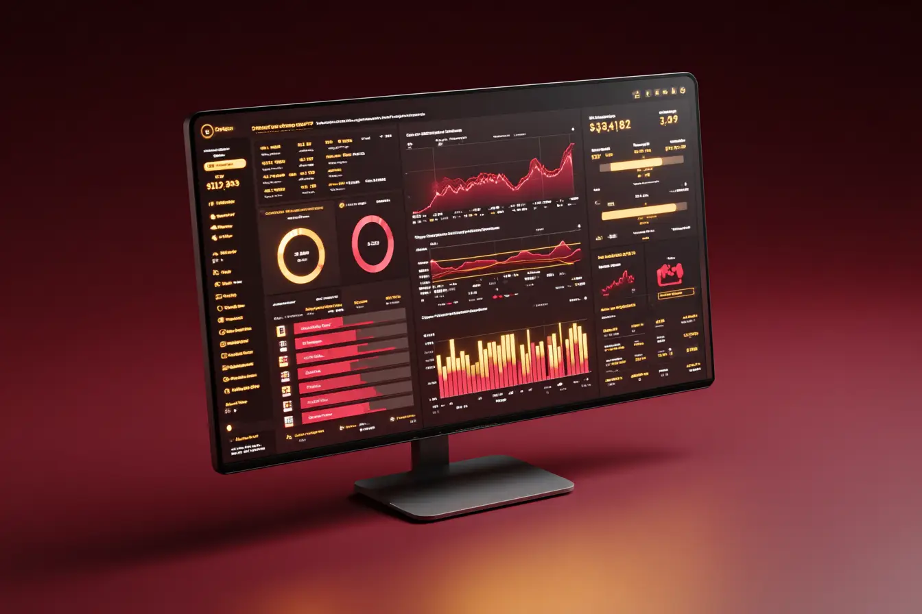 Premium cloud cost optimisation dashboard showing enterprise FinOps analytics and infrastructure spend visibility